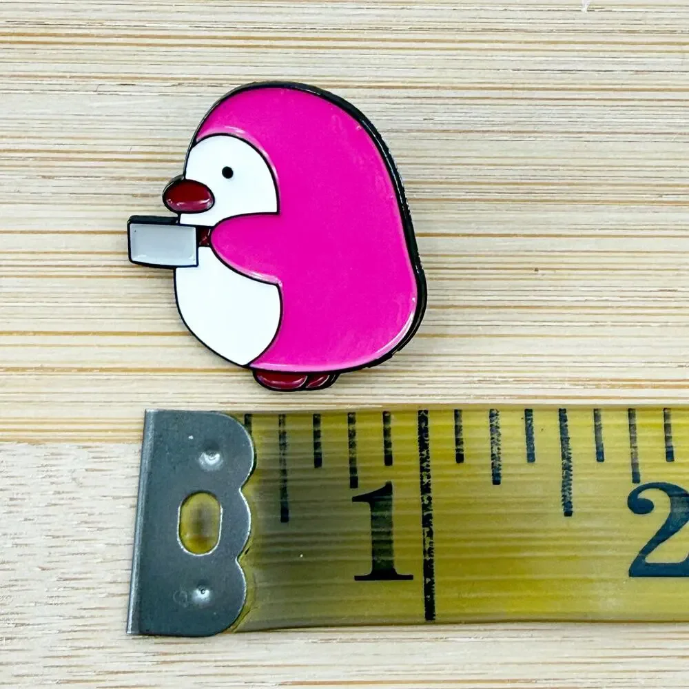 Pink Murder Penguin Funny Soft Enamel Pin